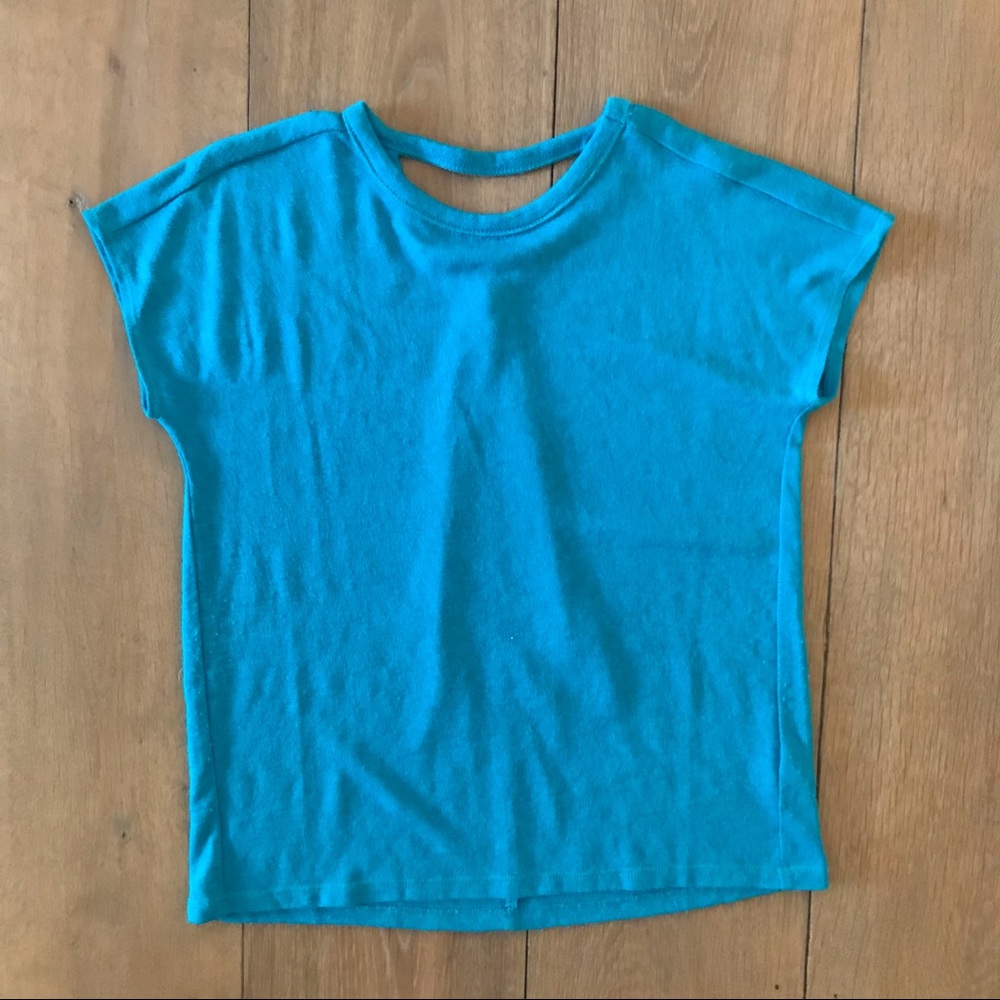 Athleta Girl Blue-Green T-Shirt- Size S(7)
